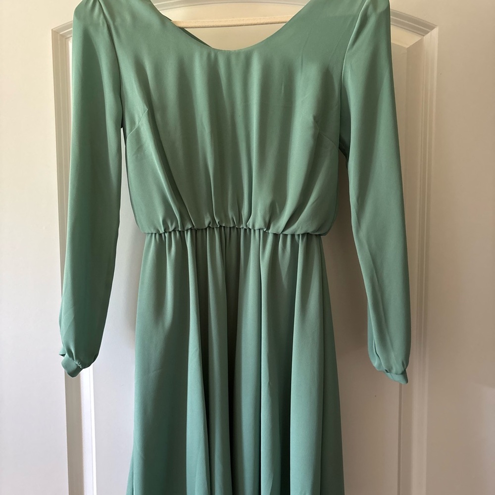 Miami Green Long Sleeve Sundress for Weddings